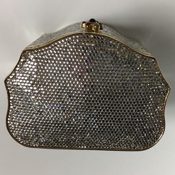 Vintage Judith Leiber Swarovski  Minaudiere Clutch - Picture 3 of 7
